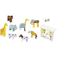 Magnetische dieren - KLEIN - 0066 - 8 grote grappige dierenpuzzel, gesloten doos - 32 stukjes - vanaf 12 maanden - thumbnail
