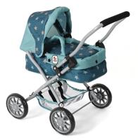 Kleine Poppenwagen Smarty - Stars Turquoise - thumbnail