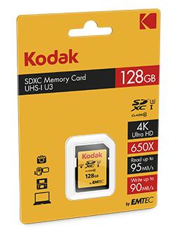 Micro SD geheugenkaart met adapter Kodak EKMSD128GXC10HPRK 128 GB Micro SD geheugenkaart met adapter Kodak EKMSD128GXC10HPRK 128 GB