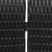 Kamerscherm Zwart 146 x 180 cm poly rattan - thumbnail