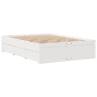 Bedframe zonder matras met lades grenenhout wit 140x190 cm - thumbnail