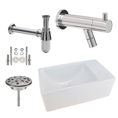 Fonteinset met Inbouwkraan Chroom Aqua Splash