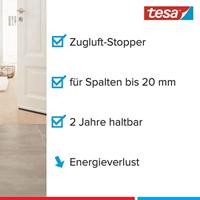 Tesa Tochtband - binnendeur - 1m x 38mm op rol - wit - thumbnail