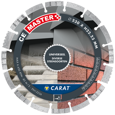 Carat Diamantzaagblad 230 x22.23 universeel ce master Carat Diamantzaagblad 230 x22.23 universeel ce master