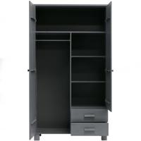 WOOOD Kledingkast 'Dennis', kleur Betongrijs - thumbnail