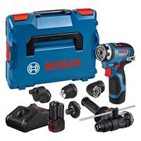 Bosch Professional GSR 12V-35 FC FlexiClick schroefboormachine +5x hulpstukken 12V 3.0Ah in L-Boxx - 06019H3008 - thumbnail