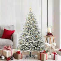 VidaXL Artificial pre-lit kerstboom met ballenset groen 150 cm - thumbnail