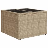 6-delige Loungeset met kussens poly rattan beige - thumbnail