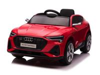 Audi e-tron, 12-volt elektrische kinderauto met rubberen banden, lederen zitje en meer - thumbnail