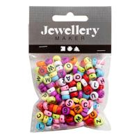 Creativ Company Ronde letterkralen diverse kleuren, 25 gram - thumbnail