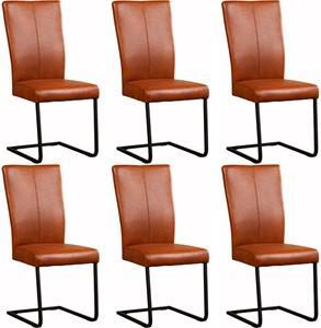 Set van 6 Leren eetkamerstoelen Dare - Echt leer, Industrieel, Comfortabel en kies uit meer dan 150+ kleuren - Ontdek de Vele Leersoorten en Kleuren bij ShopX