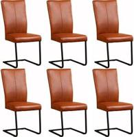 Set van 6 Leren eetkamerstoelen Dare - Echt leer, Industrieel, Comfortabel en kies uit meer dan 150+ kleuren - Ontdek de Vele Leersoorten en Kleuren bij ShopX - thumbnail