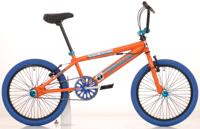 Royal Bmx fiets -bugatti tornado freestyle 20 inch - oranje met blauwe banden - thumbnail
