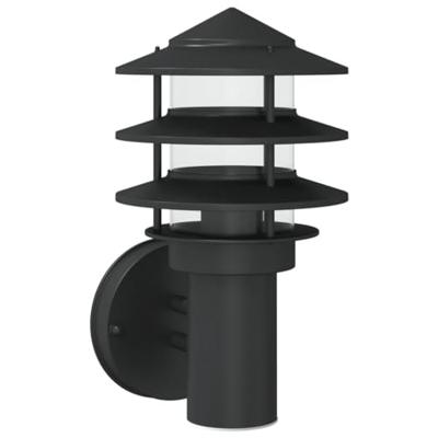 VidaXL Buitenwandlamp roestvrij staal zwart VidaXL Buitenwandlamp roestvrij staal zwart