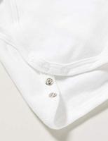 Set van 2 babyrompertjes met lange mouwen in biologisch katoen PETIT BATEAU wit - thumbnail