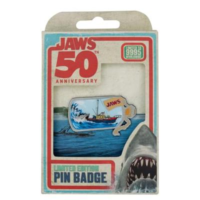 Jaws Pin Badge 50th Anniversary Ship in Bottle Jaws Pin Badge 50th Anniversary Ship in Bottle