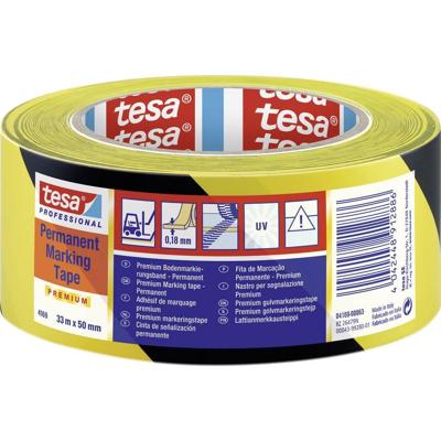 tesa PREMIUM 04169-00063-93 Vloermarkeringstape tesa Professional Zwart/geel (l x b) 33 m x 50 mm 1 stuk(s) tesa PREMIUM 04169-00063-93 Vloermarkeringstape tesa Professional Zwart/geel (l x b) 33 m x 50 mm 1 stuk(s)