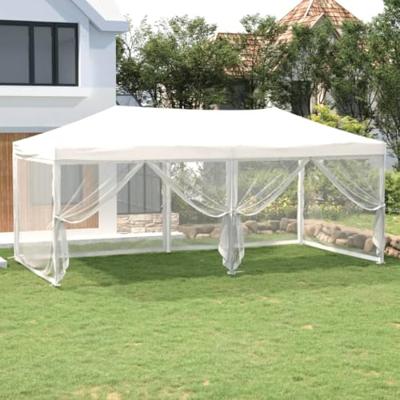 VidaXL Partytent inklapbaar met zijwanden 3x6 m wit