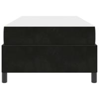 Bedframe met matras Zwart en Wit en Zwart 90 x 190 cm Fluweel - thumbnail