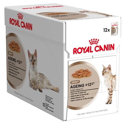 Royal Canin Ageing 12+ in Gravy (saus) natvoer kattenvoer zakjes 12x85g