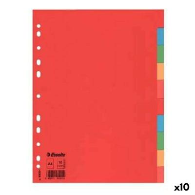 Tabbladen esselte economy a4 10dlg karton 11r ass | 10 stuks Tabbladen esselte economy a4 10dlg karton 11r ass | 10 stuks