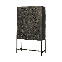 RENEW Opbergkast 'Casina' kleur Zwart - thumbnail