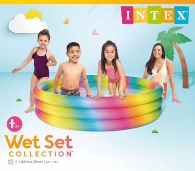 Intex opblaaszwembad rainbow ombre