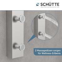SANSIBAR douchepaneel, roestvrij staal geïntegreerde hoofddouche met antikalk nozzles, afmetingen: ca. 30 x 10 cm handdouche, 3 functies, antikalk nozzles, handdouche: Ø ca. 10 cm. paneel van ro - thumbnail