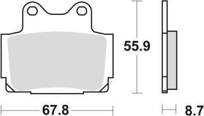 TRW remblokken "mcb 541 brake pad mcb 541 sh sintered metal