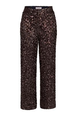 Studio Anneloes Talia Sequins Trousers 13346 Broek 8700 Espresso