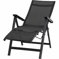 Siena Garden Tesoro Relax M29538 Tuinstoel Aluminium, Kunststof Antraciet (mat), Zwart, Zilver - thumbnail