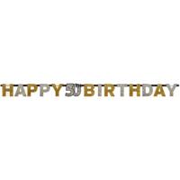 Letterbanner 50 Jaar Sparkling Goud/Zilver - thumbnail