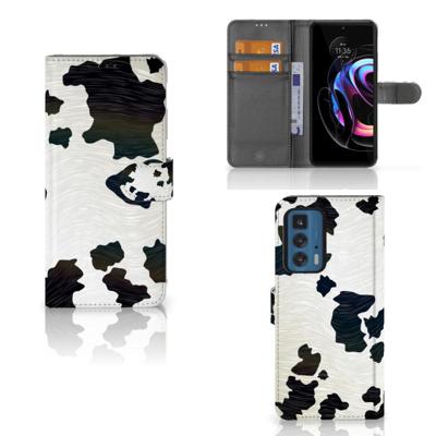 Motorola Edge 20 Pro | Telefoonhoesje | Met pasjeshouder | Koeienvlekken