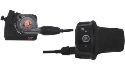 Draaiversteller 7 speed Sunrace met clickbox passend op SRAM S7