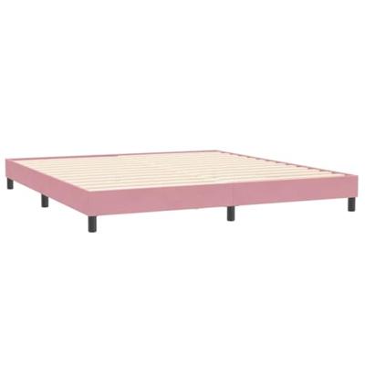 Boxspring zonder matras fluweel roze 200x220 cm Boxspring zonder matras fluweel roze 200x220 cm