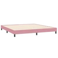 Boxspring zonder matras fluweel roze 200x220 cm - thumbnail