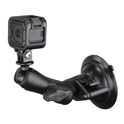 Ram Twist-Lock Suction Cup Mount with Action Camera Adapter - Medium
