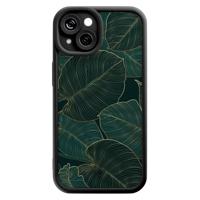 iPhone 13 zwarte case - Monstera leaves - thumbnail