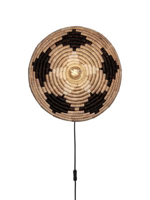 GOOD&MOJO Wandlamp 'Andros' 45cm, kleur Zwart/Naturel/Wit