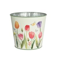 Bloempot Zink Buiten Dia 15 Cm H 13,5 Cm - thumbnail