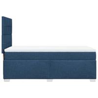 Boxspring met matras stof blauw 100x200 cm - thumbnail