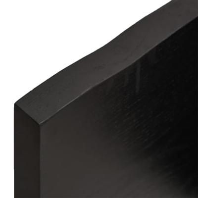 Tafelblad natuurlijke rand 180x60x4 cm eikenhout donkergrijs Tafelblad natuurlijke rand 180x60x4 cm eikenhout donkergrijs