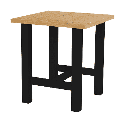 Hartman Sophie Yasmani Bartafel 100 Cm Naturel Teak - Zwart H-Frame