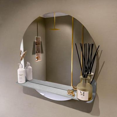 MONDIAZ SPOT spiegel rond 70cm met Spiegelplanchet kleur Plata. MONDIAZ SPOT spiegel rond 70cm met Spiegelplanchet kleur Plata.