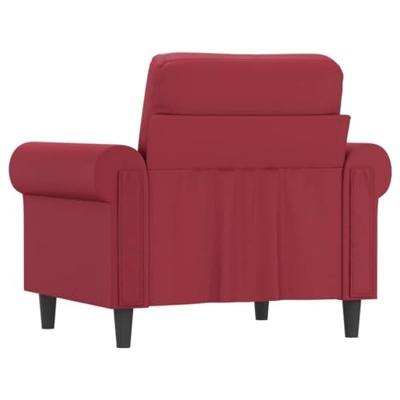 Fauteuil 60 cm kunstleer wijnrood