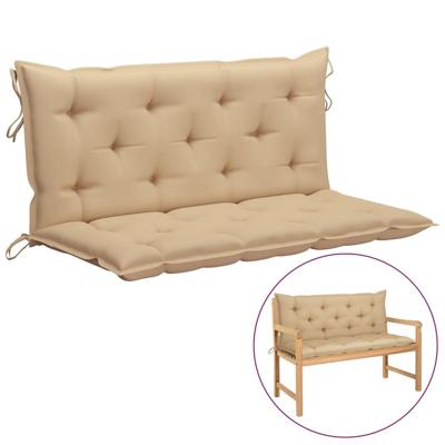 VidaXL Tuinbankkussen 120x(50+50)x7 cm oxford stof beige