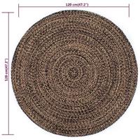 VidaXL Vloerkleed handgemaakt 120 cm jute zwart en naturel - thumbnail