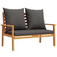 3-delige Loungeset met kussens massief acaciahout - thumbnail