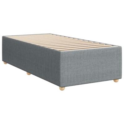 Boxspring met matras stof lichtgrijs 80x200 cm