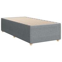 Boxspring met matras stof lichtgrijs 80x200 cm - thumbnail